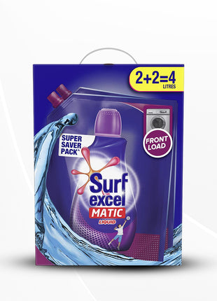 Surf Excel Matic Liquid Detergent Front Load Carton 4 L