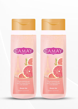 Camay Paris Dynamique Shower Gel, 500 ml (Pack of 2)