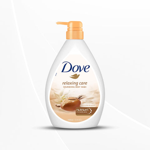 Dove Relaxing Shea Butter Body Wash with Vanilla for Soft Skin, Soothing Scent, 1L