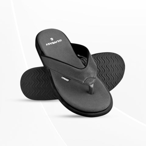 Liveasy Diabetic and Orthopaedic Adjustable Slippers for Women Black - Style 5 UK