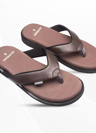 LivEasy Doctor Orthopedic & Diabetic Extra Soft Stylish slippers for Women Brown - Style UK 4