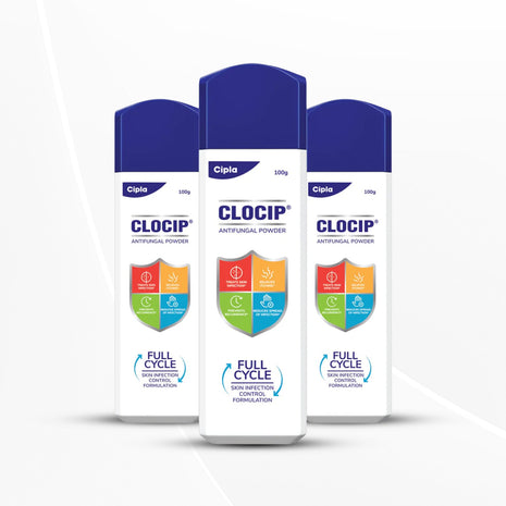 Cipla Clocip Antifungal Powder 100gm (Pack of 3)