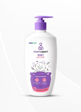 Cipla Health Mamaxpert Baby Lotion | Dermatologically tested | Baby lotion 0-5 Years | 400ml