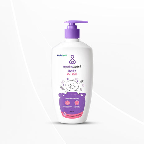 Cipla Health Mamaxpert Baby Lotion | Dermatologically tested | Baby lotion 0-5 Years | 400ml