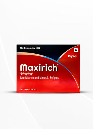 Cipla Maxirich Daily Multivitamin For Men & Women, 30 Softgels pack of 3