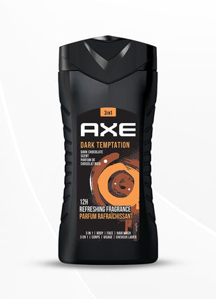 AXE Dark Temptation 3 In 1 Body, Face & Hair Wash for Men, Dark Chocolate 250ml