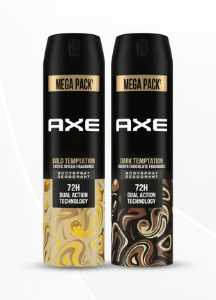 Axe Dark Temptation Long Lasting Deodorant 215 ml & Axe Gold Temptation Deodorant 215 ml