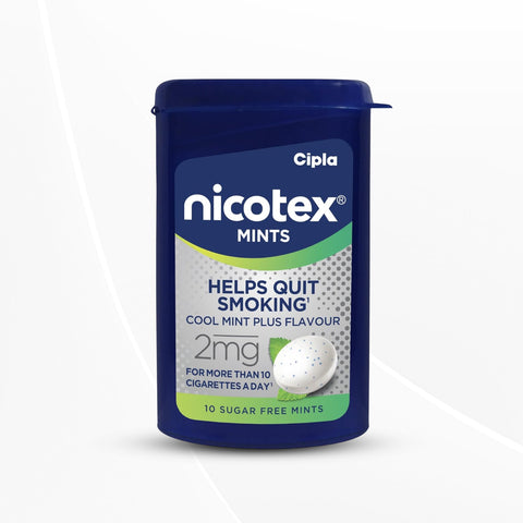 Cipla Nicotex Mints | Nicotine 2mg Lozenges | Cool Mint Plus Flavour 24 pack