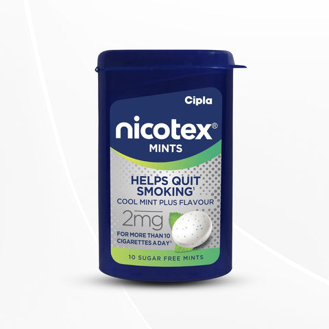 Cipla Nicotex Mints | Nicotine 2mg Lozenges | Cool Mint Plus Flavour 3 pack
