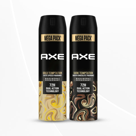 Axe Dark Temptation Long Lasting Deodorant 215 ml & Axe Gold Temptation Deodorant 215 ml