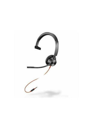 HP Poly Blackwire 3315 Headset - Mono - Mini-Phone (3.5mm) - Wired - 32 Ohm - Over-The-Head, On-Ear - Monaural - Supra-aural - 3.80 ft Cable - Omni-Directional Microphone - Black