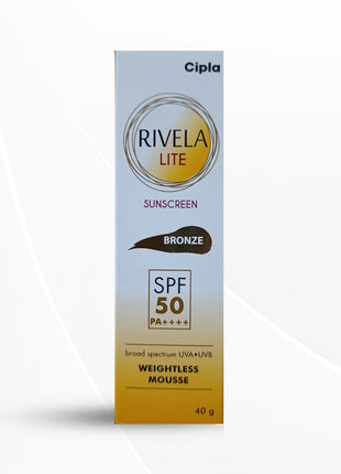 Cipla Rivela Lite Sunscreen Bronze Cream With Spf 50 Pa++++ 40G