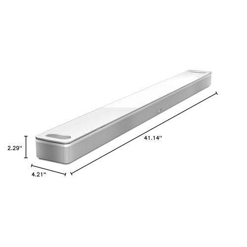 Bose Smart Ultra Soundbar, Surround Sound System for TV, Dolby Atmos Soundbar for TV Plus Alexa and Google Voice Control, White