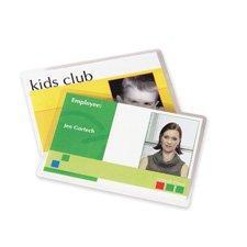 Laminating Pouches,Punched,2-9/16 inchx3-3/4,5 mil,100/PK,Clear.