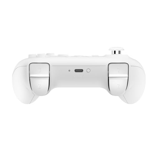 8Bitdo 64 Bluetooth Controller for Analogue 3D, Switch, Switch 2, Windows, and Android (White)