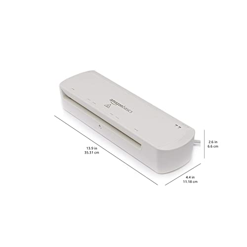 Amazon Basics 9 inch Thermal Laminator Machine for Documents and Photos, Easy to Use for Home Office or School, White
