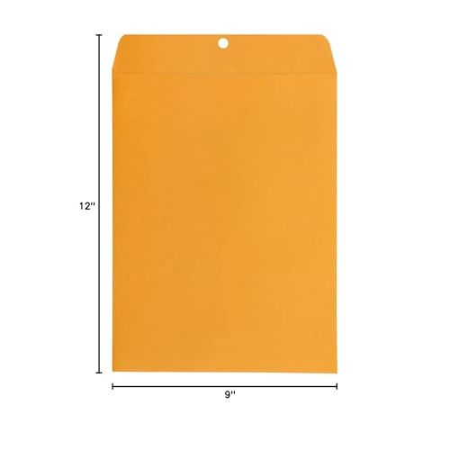 Amazon Basics Clasp Kraft Envelopes, Gummed Mailing Envelope, 9 x 12 inch, 100-Pack