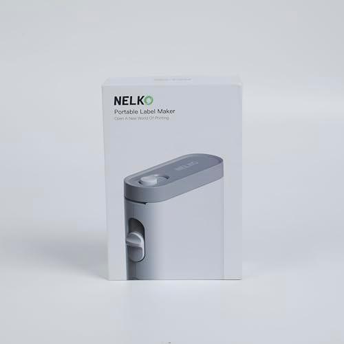 Nelko Label Maker Machine with Tape, P21 Bluetooth Label Printer, Wireless Mini Label Makers with Multiple Templates for School Office Home, White