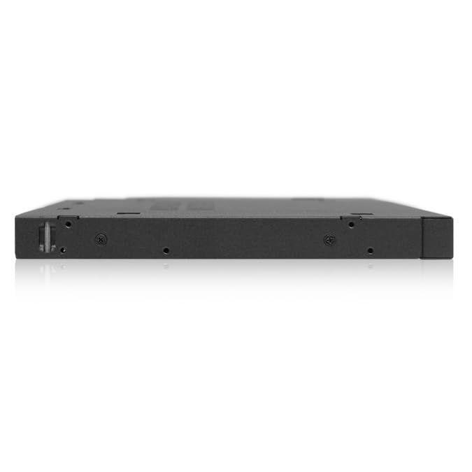 ICY DOCK 2.5” SATA/SAS HDD/SSD Rugged Full Metal Mobile Rack for Slim ODD or Slim FDD Bay | ToughArmor MB411SPO-B