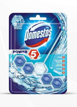 Domestos Power 5 Ocean Toilet Rim Block 55g