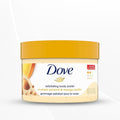 Dove Exfoliating Body Polish Scrub for Dry Skin with Crushed Almond and Mango Butter, 298g