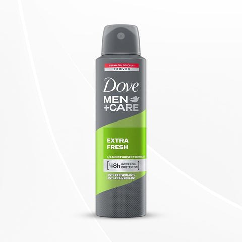 Dove Men+Care Extra Fresh Dry Spray Antiperspirant Deodorant, Up To 48 hrs Protection From Sweat & Odour, 150ml
