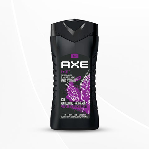 Axe Excite 3 In 1 Body, Face & Hair Wash For Men, 250ml