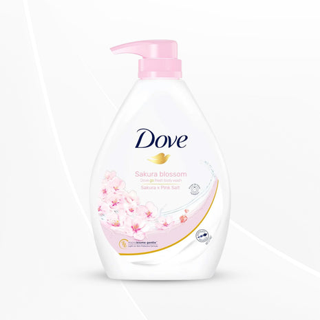 Dove Refreshing Sakura Blossom Body Wash with Himalaya Pink Salt for Replenished Skin, 1L