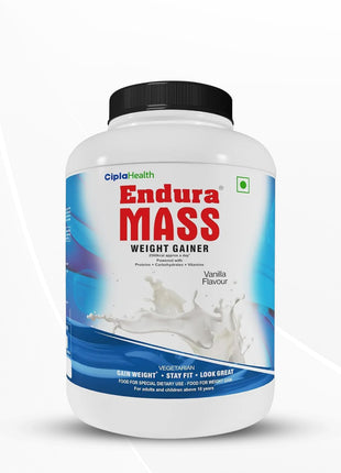 Endura Mass Weight Gainer | For Children Above 10 Years, Men, Women | 3 Kg Vanilla Flavour