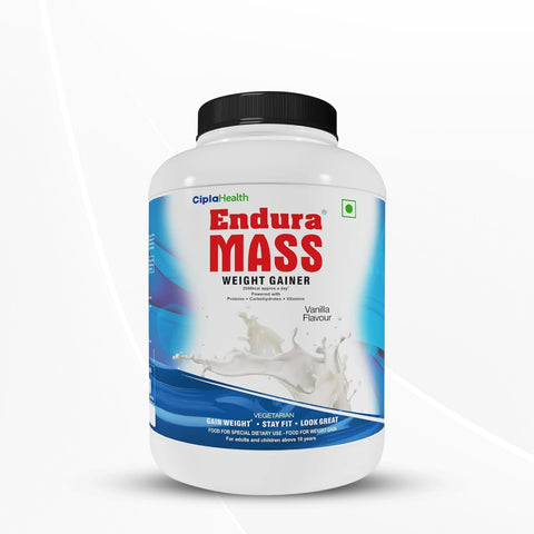 Endura Mass Weight Gainer | For Children Above 10 Years, Men, Women | 3 Kg Vanilla Flavour
