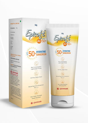 Episoft AC SPF 50 + sunscreen | Protection against both UV-A/UV-B | 50 G