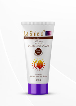La Shield Lite SPF 50 PA+++ Mineral Sunscreen Gel | Skin brightening in 3 Weeks| All Skin types | 50g