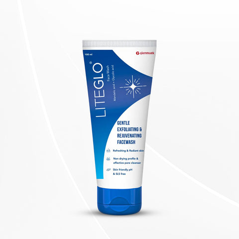 Lite Glo Face Wash for Combination Skin - Contains Vitamin C, Glycolic Acid and Mandelic Acid