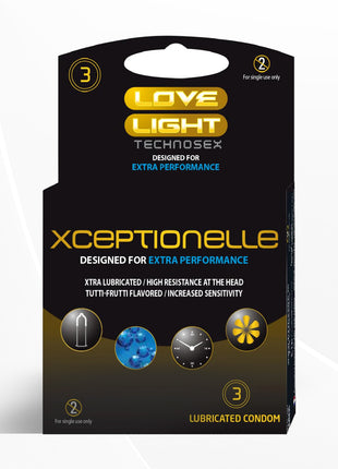 Love Light Xceptionelle condom - Designed for Extra performance - 3 pcs pack