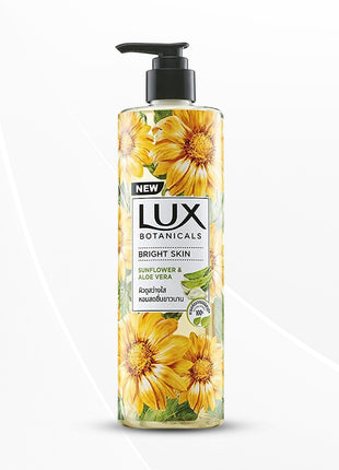 Lux Botanicals Body Wash, Sunflower & Aloe Vera, Shower Gel for Women, 100% Natural Extracts, 450 ml