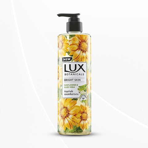Lux Botanicals Body Wash, Sunflower & Aloe Vera, Shower Gel for Women, 100% Natural Extracts, 450 ml