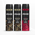 Axe Intense Long Lasting Deodorant 215 ml & Axe Dark Temptation Bodyspray 215 ml (Pack 3)