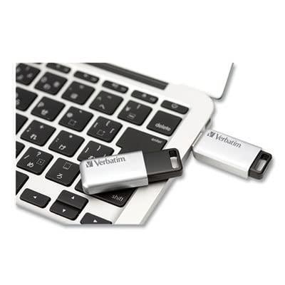 Verbatim 128GB Store 'n' Go Secure Pro USB 3.0 Flash Drive, Silver