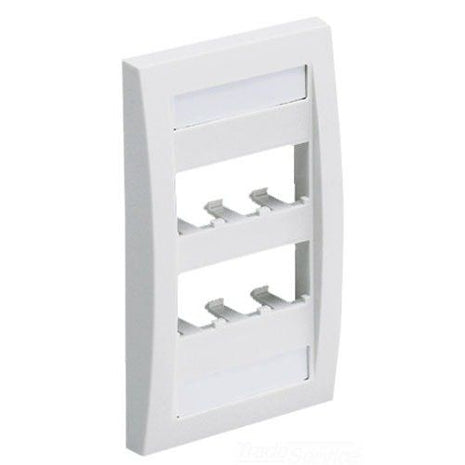 Panduit CFPE6WHY 1-Gang 6-Port Faceplate, White