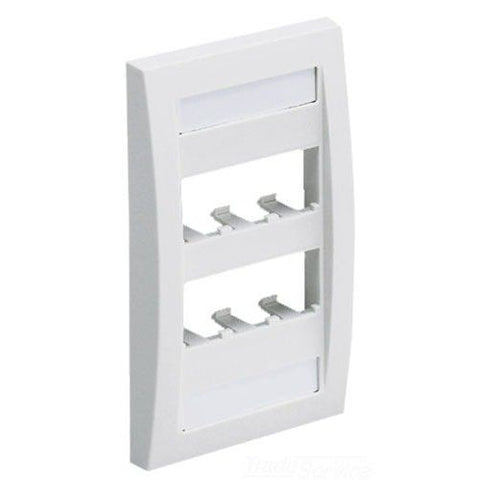 Panduit CFPE6WHY 1-Gang 6-Port Faceplate, White