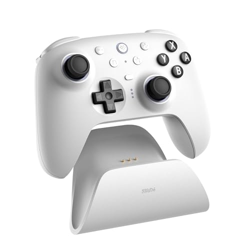 8Bitdo Ultimate 2 Bluetooth Controller for Switch/Switch 2 & Windows PC, Switch Pro Controller with TMR Joysticks, Switchable Hall Effect/Tactile Triggers, Vibration and Motion Control - White