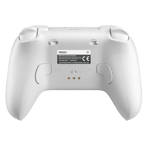 8Bitdo Ultimate 2 Bluetooth Controller for Switch/Switch 2 & Windows PC, Switch Pro Controller with TMR Joysticks, Switchable Hall Effect/Tactile Triggers, Vibration and Motion Control - White