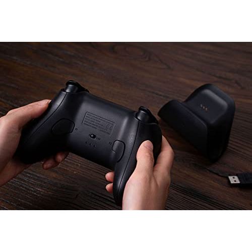 8Bitdo Ultimate Bluetooth Controller with Charging Dock, Wireless Pro Controller with Hall Effect Sensing Joystick, Compatible with Switch, Windows and Steam Deck (Black)