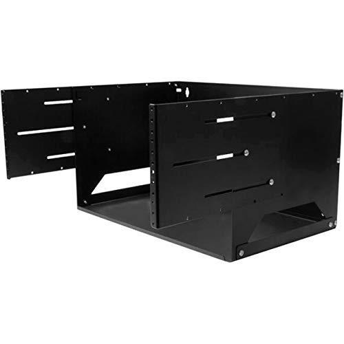 StarTech.com 2-Post 4U Open Frame Wall Mount Network Rack with Built-in Shelf, Wall Mount Data Rack with Adjustable Depth for AV / Computer / IT Equipment, TAA Compliant Server Rack (WALLSHELF4U)