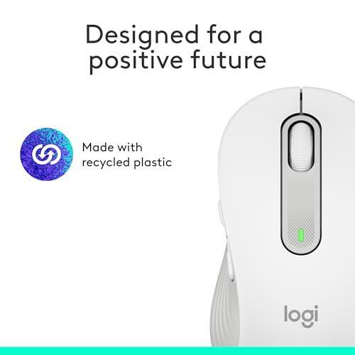 Logitech Wireless Mouse Signature M650 - Small to Medium Sized Hands, Right Handed, 2-Year Battery, Silent Clicks, Customizable Buttons, Bluetooth, PC/Mac/Chromebook - Off White