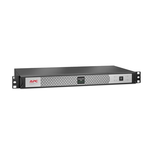 APC Smart-UPS 500VA Lithium Ion UPS with SmartConnect, SCL500RM1UCNC, Line Interactive, Sine Wave UPS, Short-Depth 120V Uninterruptible Power Supply with Network Card