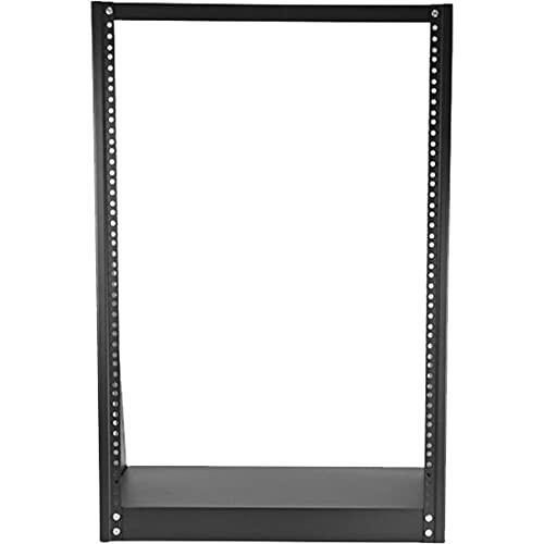 StarTech.com 2-Post 16U Heavy-Duty Desktop Server Rack, Small Open Frame 19in Computer Rack, Compact Network Rack for AV / Studio / Data / IT Equipment, Two-Post Home/Office Rack, TAA (2POSTRACK16)