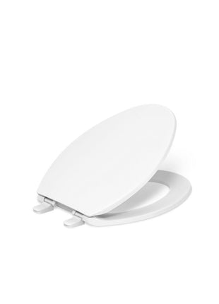 KOHLER 20110-0 Brevia, Slow Close Toilet Seat, Elongated Toilet Seat, Grip-Tight Bumpers Quick-Attach Hardware, White