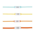 Panduit LabelCore Cable ID Sleeve, Aqua, 2 in L x 2-1/4 in W, Flexible PVC (Pack of 100)