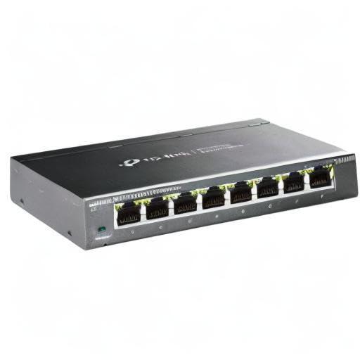 TP-Link 8 Port Gigabit Switch | Easy Smart Managed | Plug & Play | Desktop/Wall-Mount | Sturdy Metal w/ Shielded Ports | Support QoS, Vlan, IGMP and LAG (TL-SG108E)